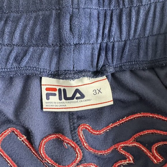 Fila Women's Plus Size Valery Mid-Rise Drawstring Velour Track Pants Size 3X - Picture 8 of 8